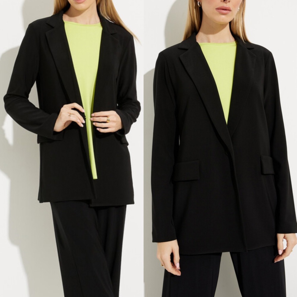 Joseph Ribkoff Canada Black Blazer‎ Jacket Womens Sz 8 Style 231064 Professional